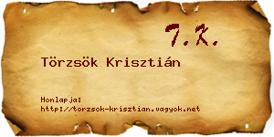 Törzsök Krisztián névjegykártya
