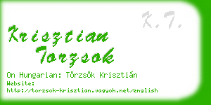 krisztian torzsok business card