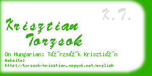 krisztian torzsok business card